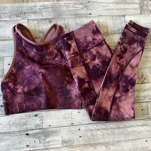 VICTORIA’S SECRET Tie-Dye Sports Bralette and Leggings Set